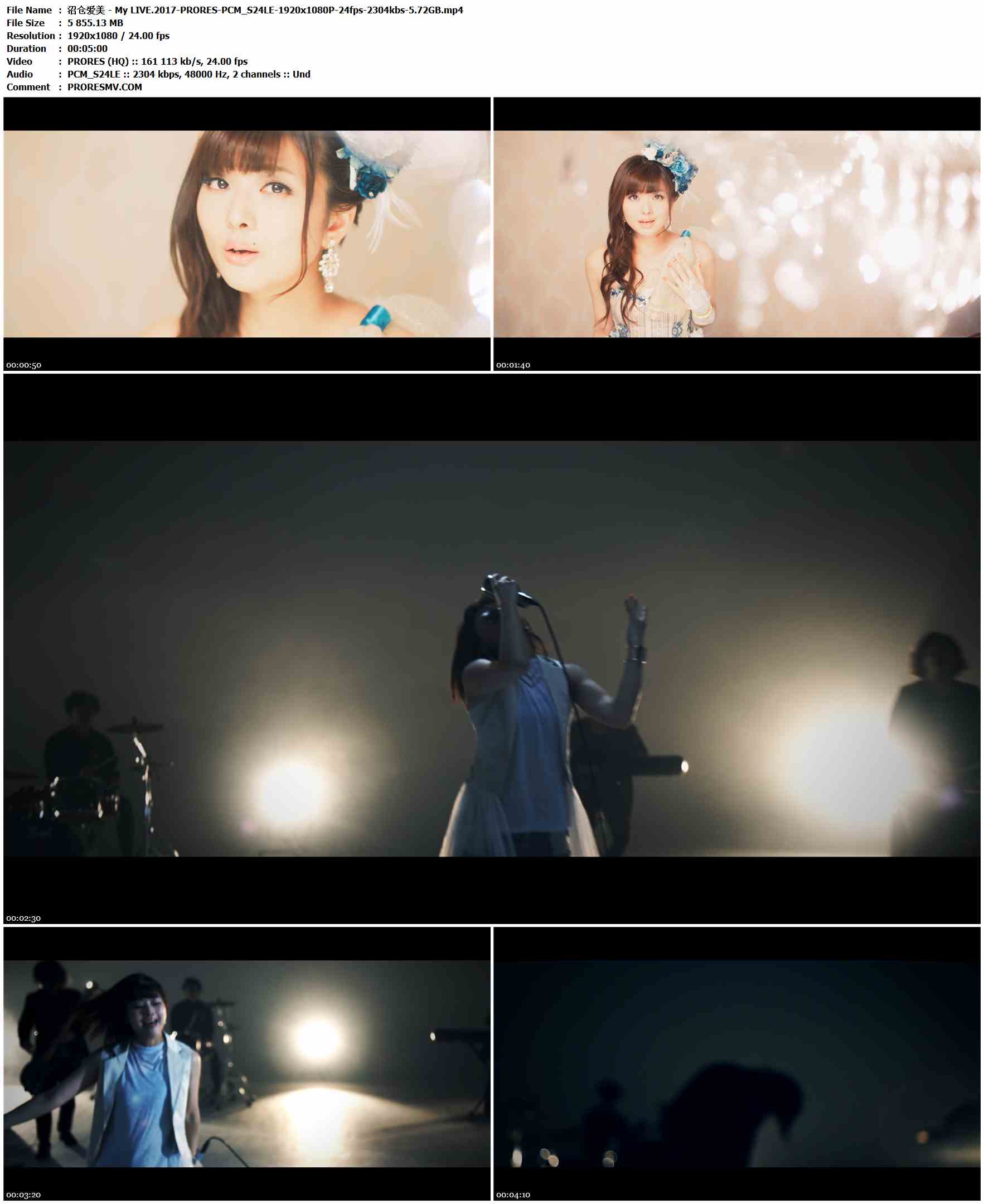 沼仓爱美 - My LIVE.2017-PRORES-PCM_S24LE-1920x1080P-24fps-2304kbs-5.72GB官方MV_高清MV